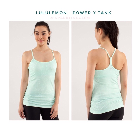 Lululemon Power Y Tank w. Built In Bra Polka Dot - Picture 2 of 8